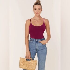 NWT ANDIE The Amalfi Bodysuit in Bordeaux M